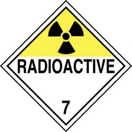 Accuform DOT PLACARD HAZARD CLASS 7  MPL701MG10 MPL701MG10